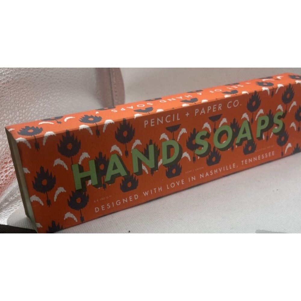 Anthropologie Holiday Bar Soap Gift Box Set of 4 XOXO Pencil+Paper Co Teacher